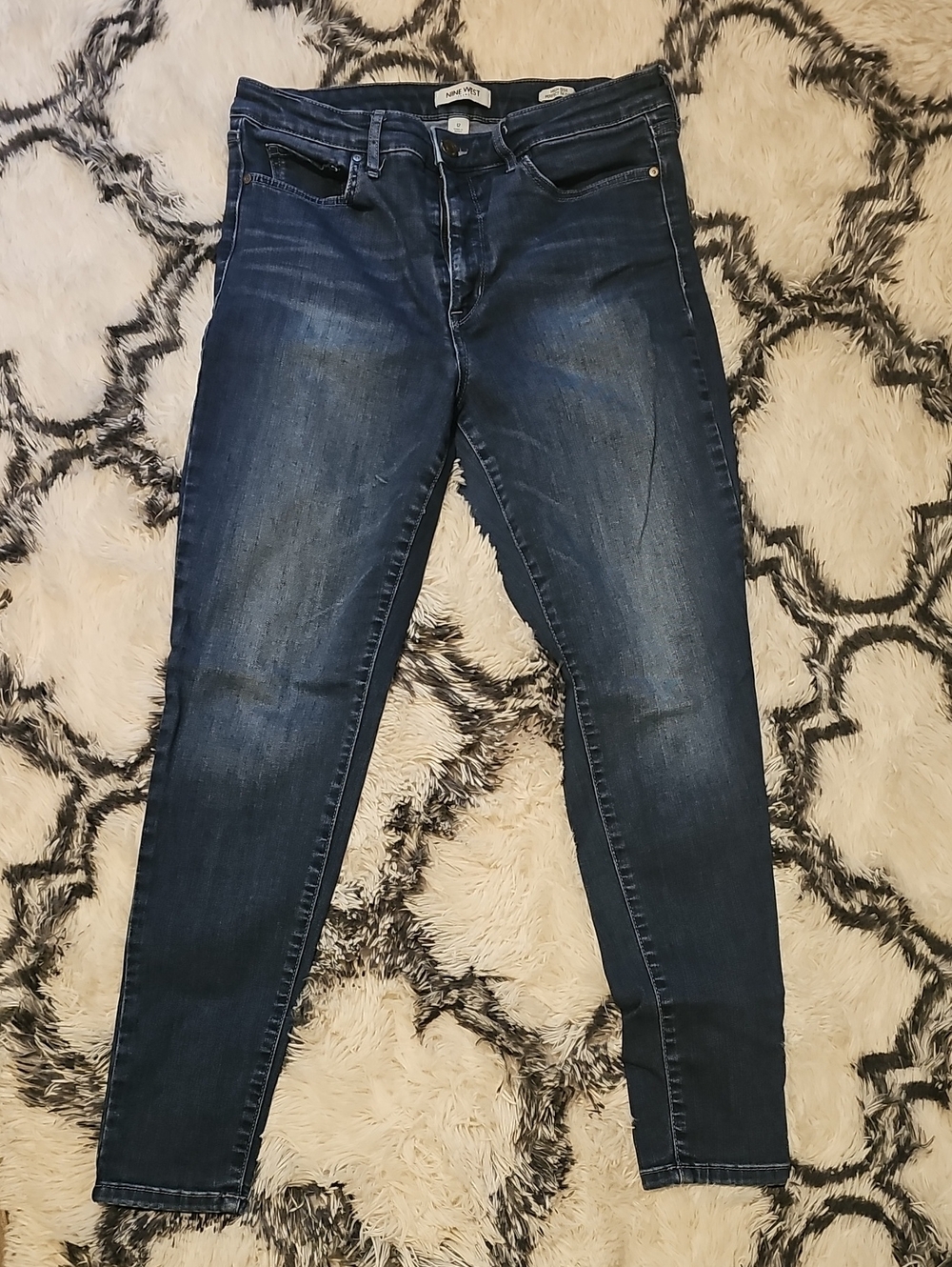 Nine West Dark Indigo Stretch Skinny Jeans
